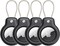 AirTag Holder Case with Keychain – 4-Pack Secure Wire Cable Key Ring Chain for Apple AirTag, GPS Tracker Accessories for Keys, Luggage, Backpacks, and Kids’ Belongings